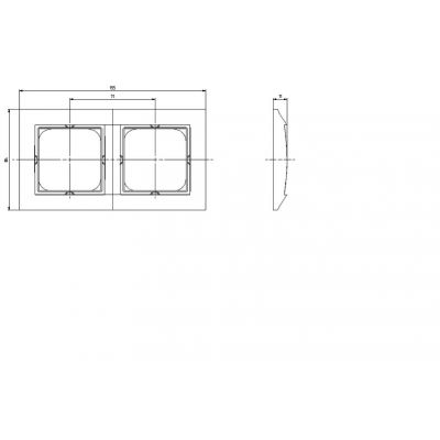 IMPRESJA Ramka podwójna BIAŁY R-2Y/00 OSPEL (R-2Y/00)