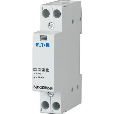 Eaton Z-SCH230/1/25-20 Installationsschütz Nennspannung: 230 V, 240 V Schaltstrom (max.): 25 A 2 Schließer  1 St. (120853)