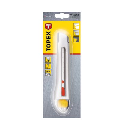 Nóż z ostrzem łamanym 18mm metalowy korpus TOPEX 17B103 GTX (17B103)