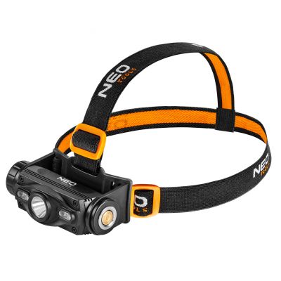 Latarka czołowa akumulatorowa USB 1000 lm czerwony/niebieski CREE LED + LED 99-028 NEO TOOLS (99-028)