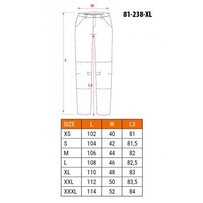 Spodnie robocze HD Slim + pasek rozmiar XL 81-238-XL NEO TOOLS (81-238-XL)