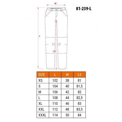 Spodnie robocze HD Slim odpinane kieszenie rozmiar L 81-239-L NEO TOOLS GTX (81-239-L)