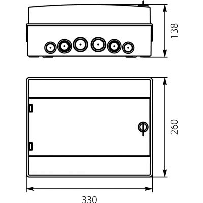 Rozdzielnica hermetyczna natynkowa 1x12 IP65 500VAC/1000VDC RH-12 36.12 OPATÓWEK (36.12)