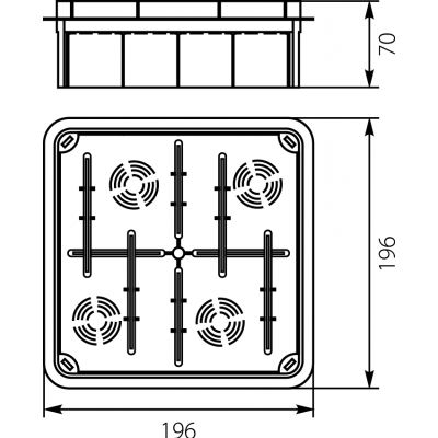 Puszka podtynkowa Pp/t 9 (196x196x70) 11.9 OPATÓWEK (11.9)