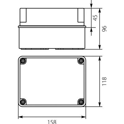 OH-2B.1 obudowa hermetyczna IP65 158x118x96 mm 29.25 OPATÓWEK (29.25)