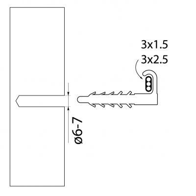 Uchwyt USMPH-3 (100szt) 16.9 OPATÓWEK (16.9)