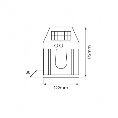 Kinkiet solarny lampa elewacyjna Filo 3000K EKO0726 MILAGRO (EKO0726)