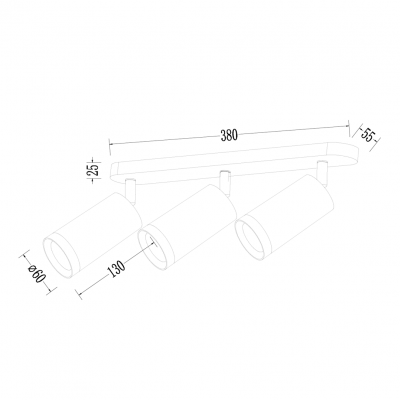 Lampa sufitowa oprawa Mica spot złoty 3xGU10 ML1149 MILAGRO (ML1149)