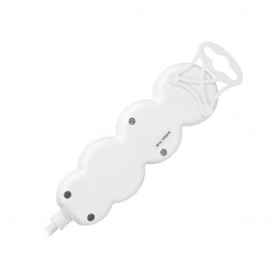Przedłużacz 3-krotny 2P+Z 3m 3x1,5mm2 Imax=16A płaska wtyczka biały ES-4/W/3 ORNO (ES-4/W/3)