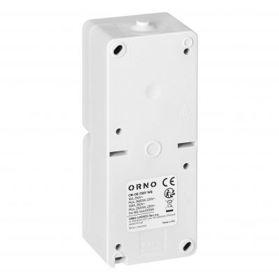 Łącznik pojedynczy + Gniazdo AQUATIC MINI IP54  biało-czarne ORNO (OR-OE-7307/WB)