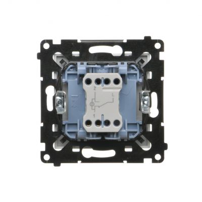 Simon 55 Łącznik schodowy z podświetleniem LED podświetlenie jakW łączniku pojedynczym szybkozłączka Biały mat TW6L.01/111 KONTAKT (TW6L.01/111)