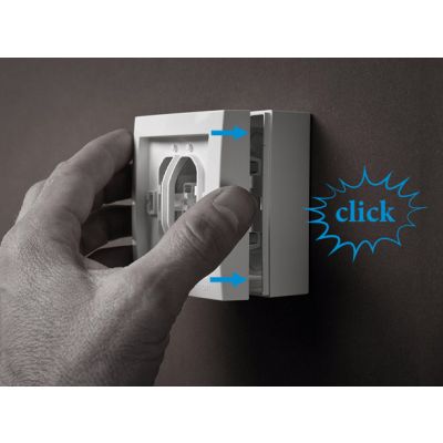 Simon Aquaclick Gniazdo wtyczkowe IP44 pojedyncze z uziemieniem klapka w kolorze pokrywy 16A 250 V~ szybkozłącza, biały ACGZ1C/11 KONTAKT (ACGZ1C/11)
