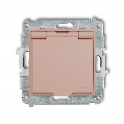 KARLIK MINI Gniazdo hermetyczne z uziemieniem łososiowy 62MGPB-1zp  (62MGPB-1zp)