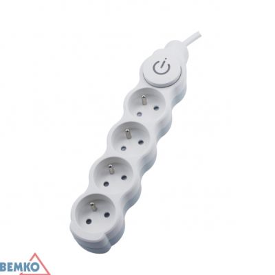 PRZEDŁUŻACZ NEW 1.0 4 GN. Z /0/ Z WYŁ. 1.0MM X 1.5M BEMKO (S-B04-NA4GW1M)