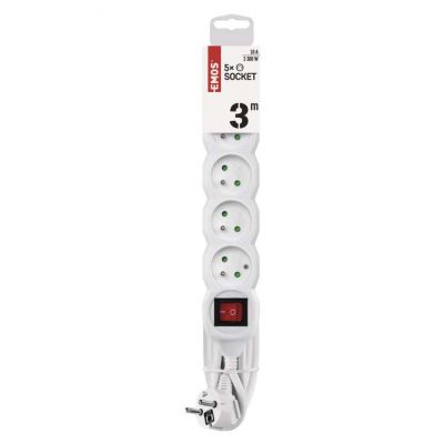 Przedłużacz z uziemieniem z wyłącznikiem / 5G / 3M EMOS (P1513)