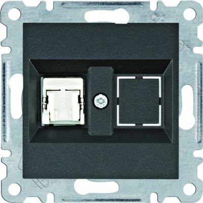 lumina Gniazdo komputerowe pojedyczne RJ45 kat.5e FTP, czarny HAGER (WL2133)