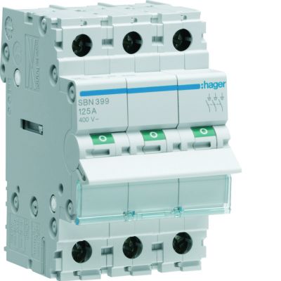 Modułowy rozłącznik izolacyjny 3P 125A 400VAC SBN399 HAGER (SBN399)