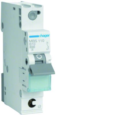 Hager Leitungsschutzschalter 1p. B-10A,6kA,1M QC MBS110 (MBS110)