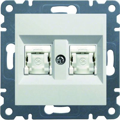 lumina Gniazdo komputerowe podwójne RJ45 kat.6 FTP biały WL2180 HAGER (WL2180)