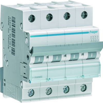 MCB Wyłącznik nadprądowy 6kA 4P B16A MBN416E HAGER (MBN416E)