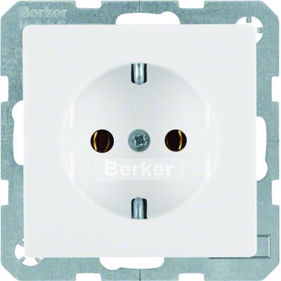 Berker SCHUKO-Steckdose polarweiss samt 47436089 (47436089)
