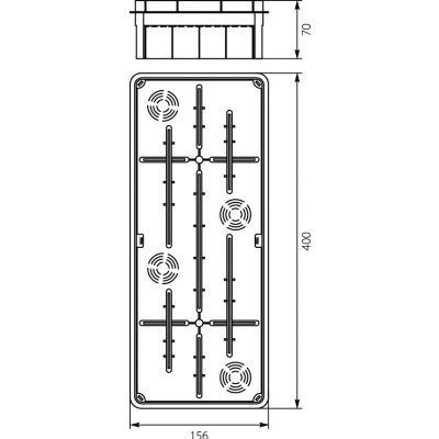 Puszka podtynkowa Pp/t 10 (400x156x66) 11.10 OPATÓWEK (11.10)