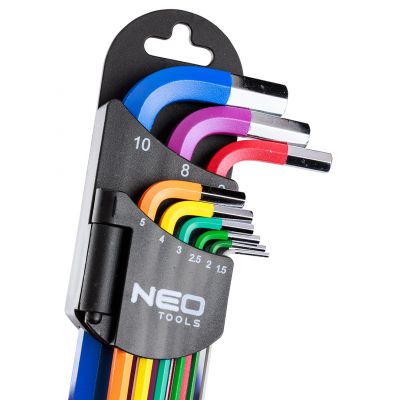 Klucze sześciokątne 1,5-10mm zestaw 9szt, NEO 09-512 GTX (09-512)