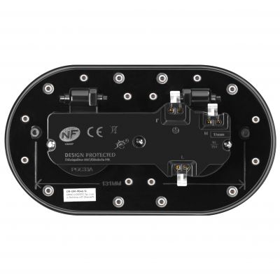 Hermetyczne gniazdo elektryczne podwójne owalne IP55 kąt otwarcia 110st. szczotkowane aluminium ORNO (OR-GM-9046/G)