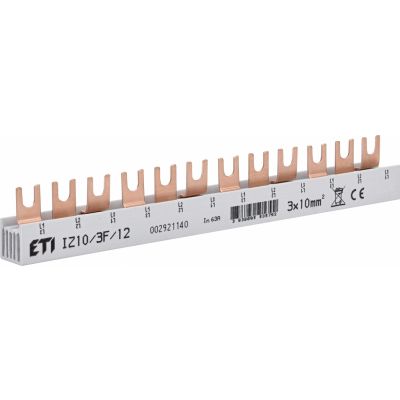 Szyna łączeniowa widełkowa 3P 63A 10mm2 (12 mod.) IZ10/3F/12 002921140 ETI (002921140)