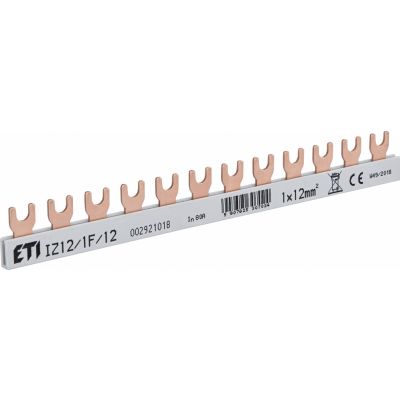 Szyna łączeniowa widełkowa 1P 80A 12mm2 (12 mod.) IZ12/1F/12 002921018 ETI (002921018)