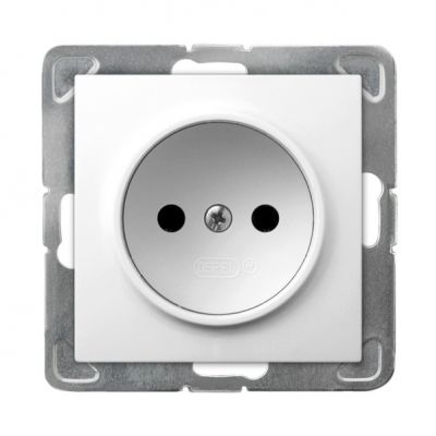 IMPRESJA Gniazdo pojedyncze kolor biały GP-1Y/m/00 OSPEL (GP-1Y/m/00)