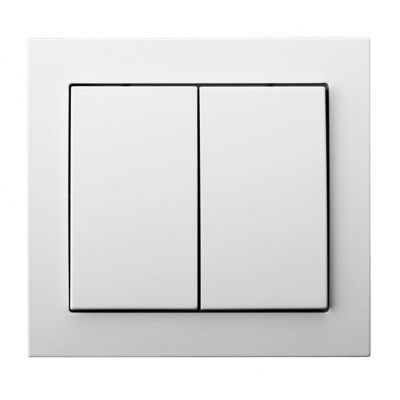 KIER Łącznik podwójny świecznikowy  kolor biały ŁP-2W/00 OSPEL (ŁP-2W/00)