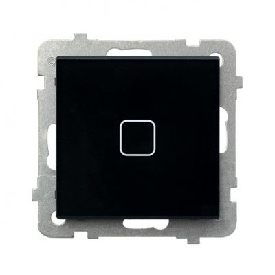 SONATA TOUCH Łącznik dotykowy pojedynczy jednobiegunowy z podświetleniem kolor czarne szkło ŁPD-1RS/m/32 OSPEL (ŁPD-1RS/m/32)
