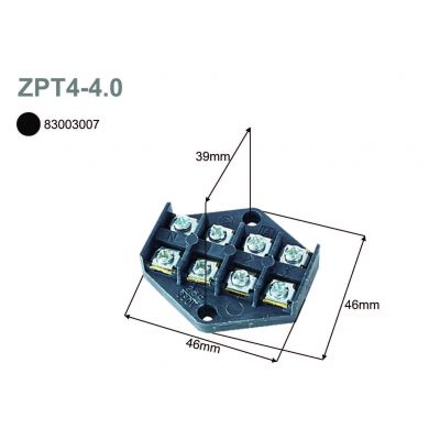 Płytka odgałęźna ZPT4-4.0 czarny SIMET (83003007)