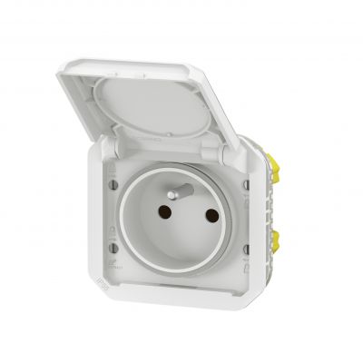 PLEXO Gniazdo hermetyczne IP55 podtynkowe biały 069621L LEGRAND (069621L)