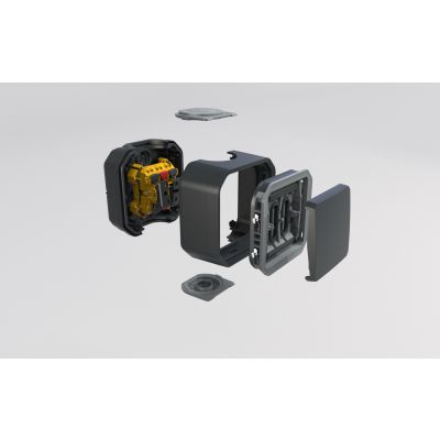 PLEXO Łącznik schodowy hermetyczny IP55 podtynkowy antracyt 069801L LEGRAND (069801L)