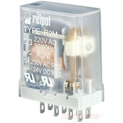 RELPOL Przekaźnik elektromagnetyczny, przemysłowy  2P 5A  24VDC  R2M-2012-23-1024 617171 (617171)