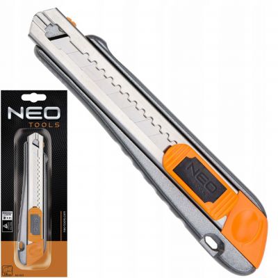 Nóż z ostrzem łamanym 18mm metalowy korpus NEO 63-021 GTX (63-021)