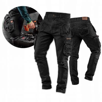 Spodnie robocze jeans denim czarne 81-233 M NEO TOOLS GTX (81-233-M)