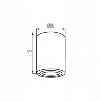 Oprawa natynkowa Kanlux BORD XS DLP-50-W GU10 (25479)