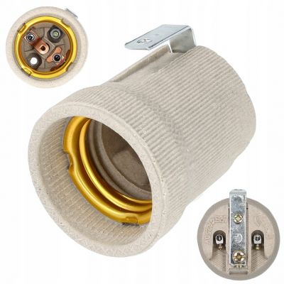 Gniazdo oprawka ceramiczna do żarówki na gwint E27 ELCAN (GN-B-E27-A-400)