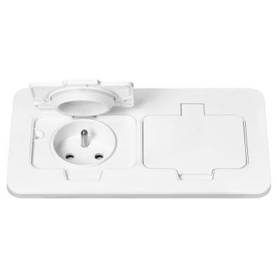 Hermetyczne gniazdo elektryczne podwójne prostokątne IP55 2x2P+Z(French) białe ORNO (OR-GM-9047/W)