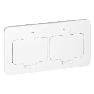 Hermetyczne gniazdo elektryczne podwójne prostokątne IP55 2x2P+Z(French) białe ORNO (OR-GM-9047/W)