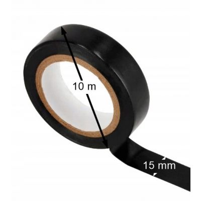 Taśma izolacyjna samoprzylepna samogasnąca 15mm 10m do kabli zestaw 10x szt. (OR-AE-13306)