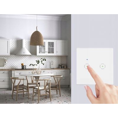 Włącznik podtynkowy podwójny Wi-Fi Tuya Smart Home biały ORNO (OR-SH-17201/W)