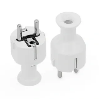 Wtyczka prosta rozbieralna Uni-Schuko SCHUKO 16A 250V biały ELCAN (WT-40-B)