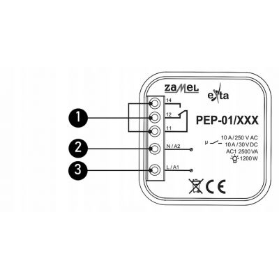 Przekaźnik elektromagnetyczny 230V dopuszkowy 10A EXT10000256 ZAMEL (EXT10000256)