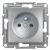 Asfora gniazdo pojedyncze z uziemieniem bez ramki aluminium EPH2800161 SCHNEIDER - eph2800161.jpg