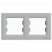 Asfora ramka podwójna 2-krotna pozioma aluminium EPH5800261 SCHNEIDER